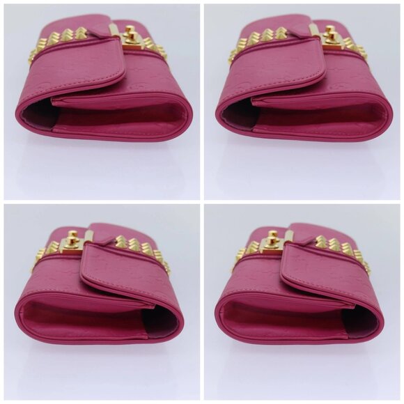 LOUIS VUITTON Monogram Pochette Courtney Bag Embossed leather Pink Auth - Picture 16 of 16